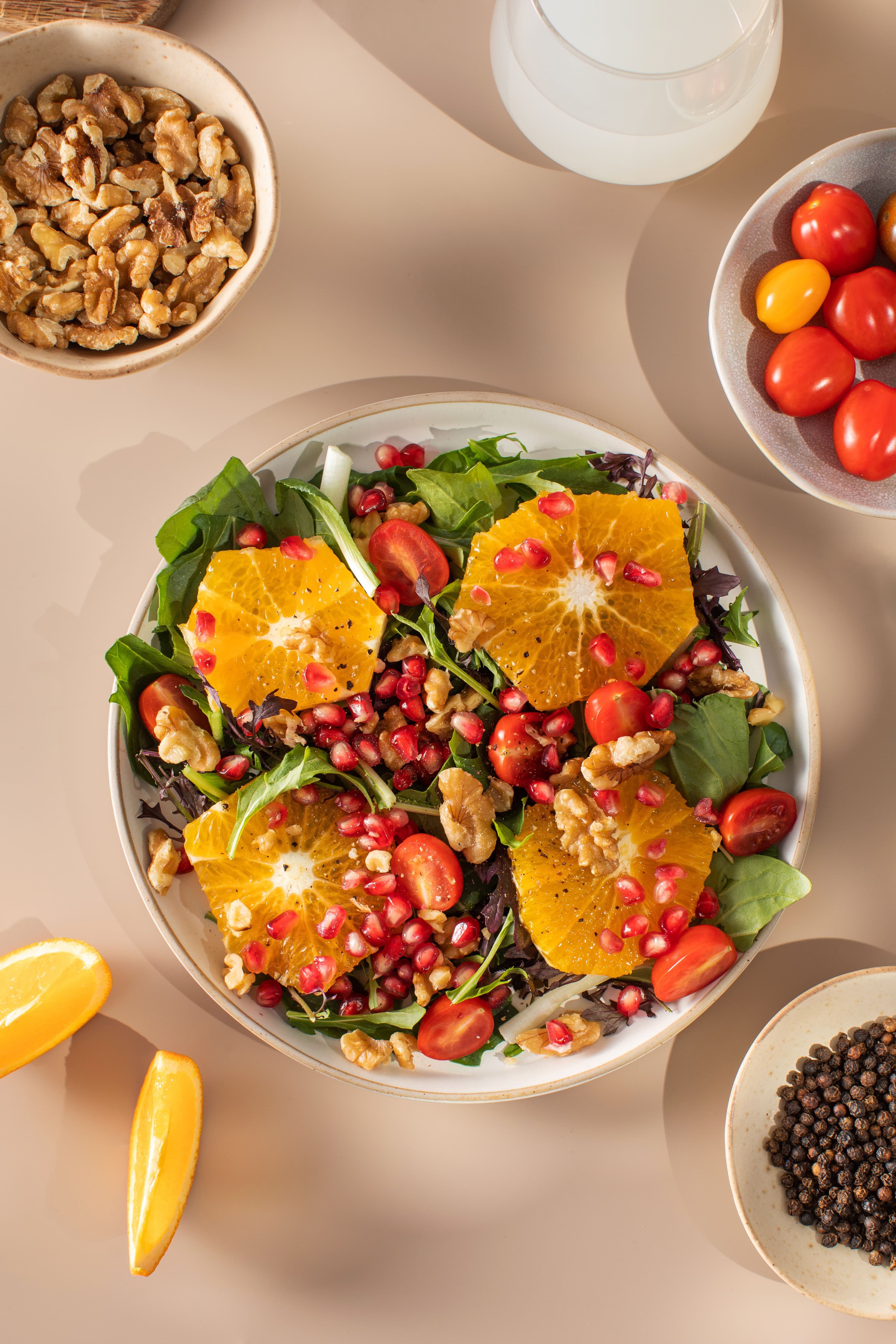 vegan salad with citrus fruits lettuce leaves and 2025 02 15 12 11 35 utc